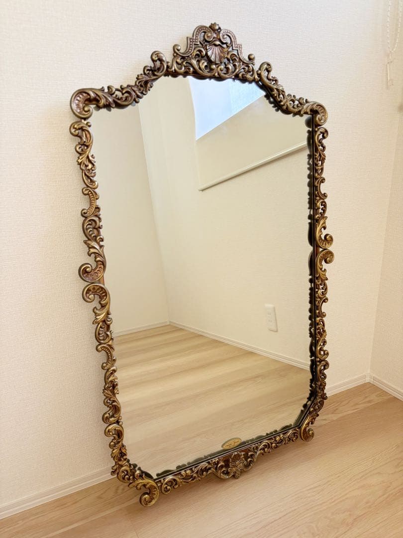 ゴールド アンティーク 壁掛け ミラー ヴィンテージ