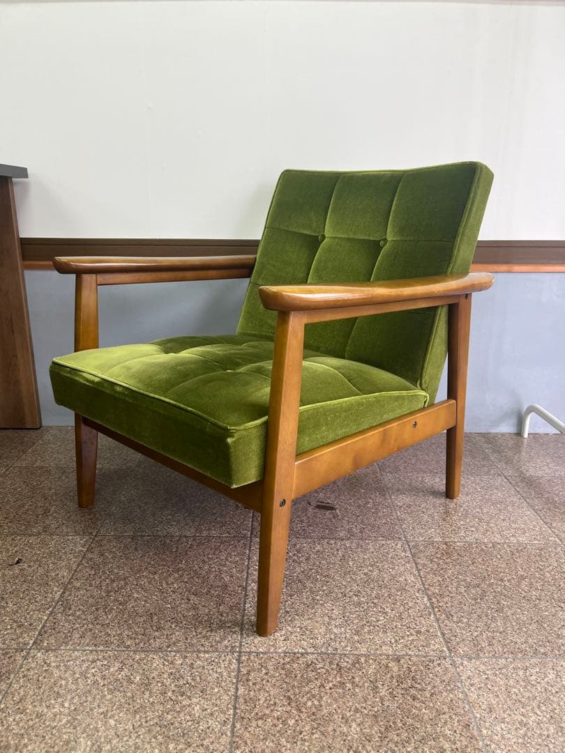 カリモク60 Kチェア モケットグリーン