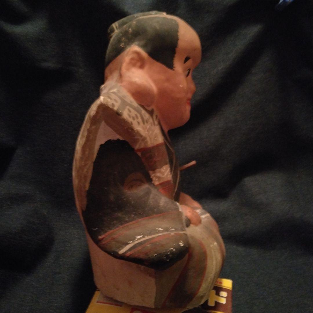 古い　福助さん　置物　骨董　大きな　開運　縁起物