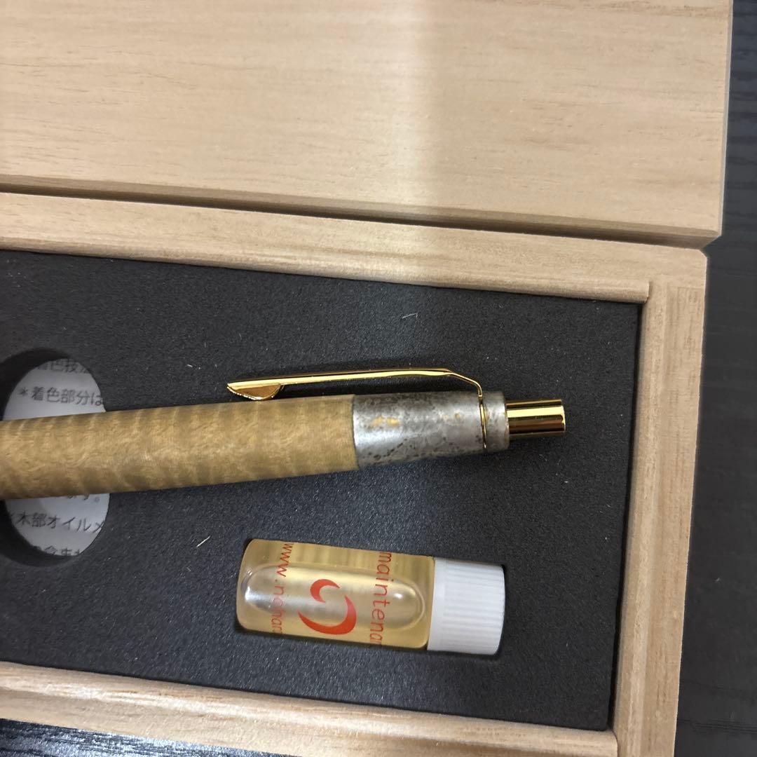 EDWIN 野原工芸 木製シャープペンシル　斑紋純銀色