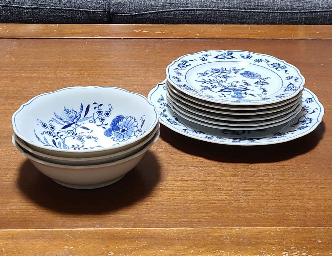 Blue Danube ブルーダニューブ ケーキ皿 中皿サラダボウル10点セット