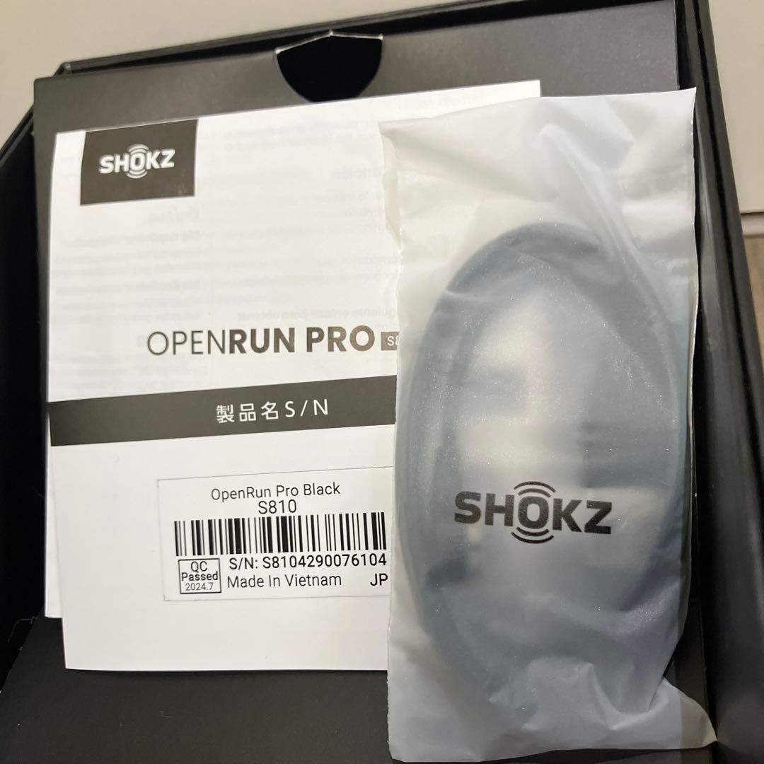 未使用　Shokz OpenRun Pro ブラック ヘッドホン骨伝導
