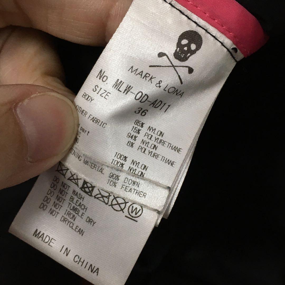 美品　マーク＆ロナ　ダウン　３６　黒　女性　mark&lona　マークアンドロナ