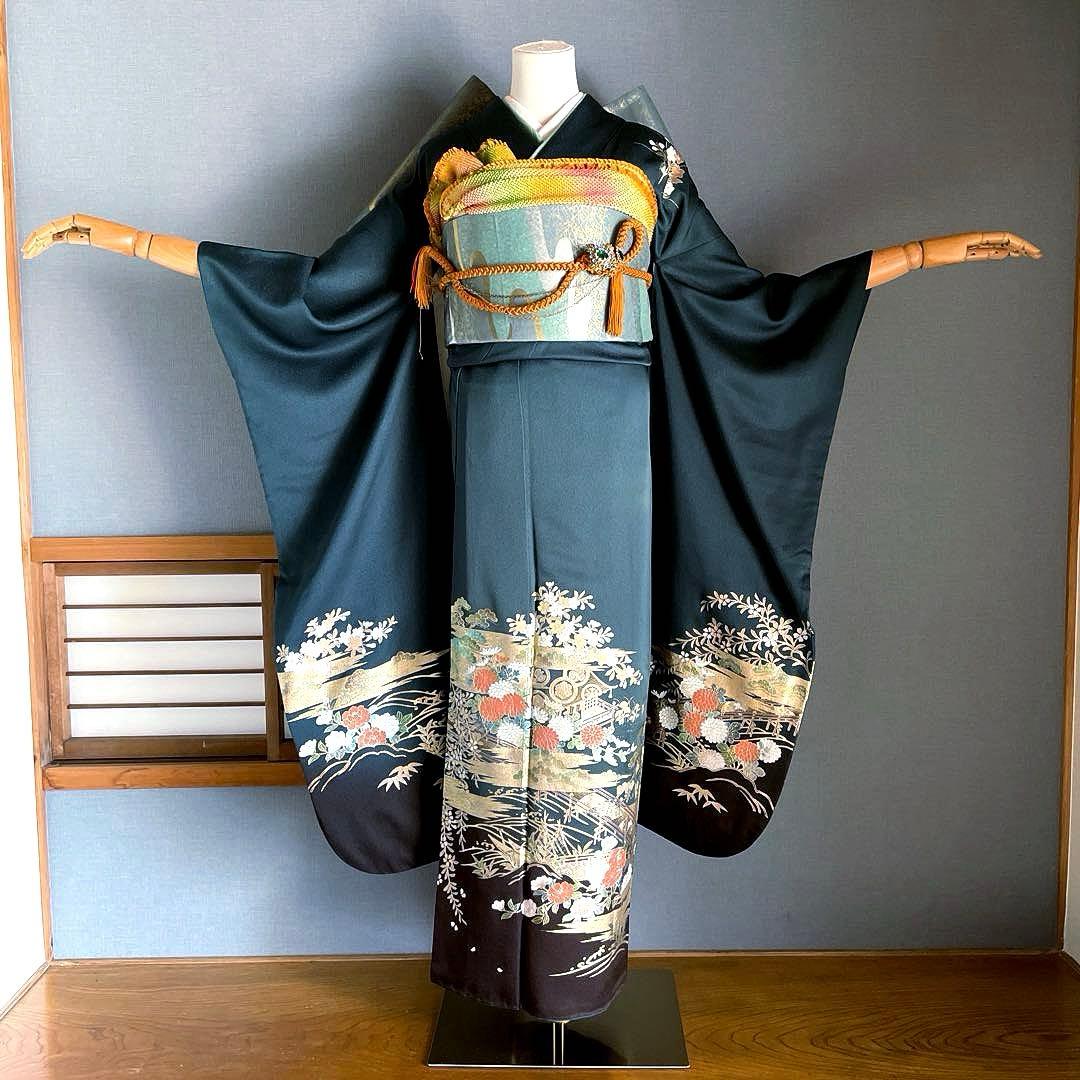 振袖フルセット　手描き友禅　成人式振袖　振袖　裄丈67 ➕サイズ　やまと謹製