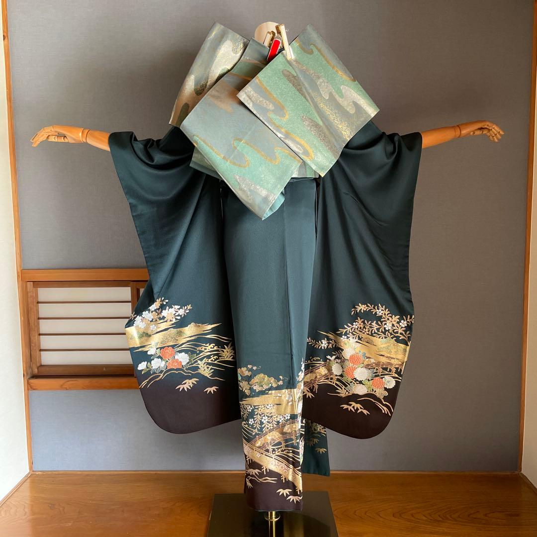 振袖フルセット　手描き友禅　成人式振袖　振袖　裄丈67 ➕サイズ　やまと謹製