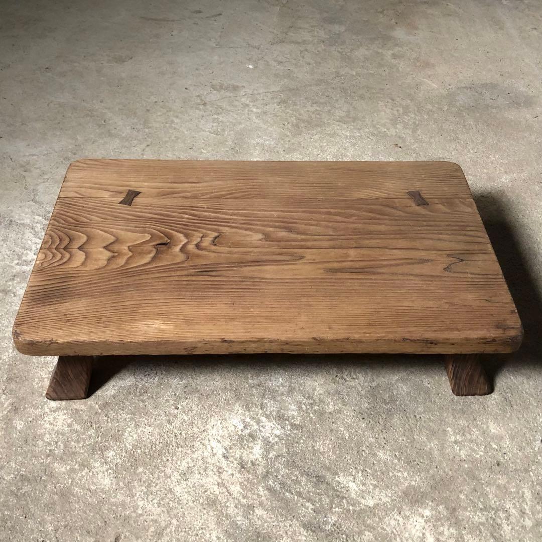 木製ローテーブル 座卓 ちゃぶ台 展示台 木製机 古家具