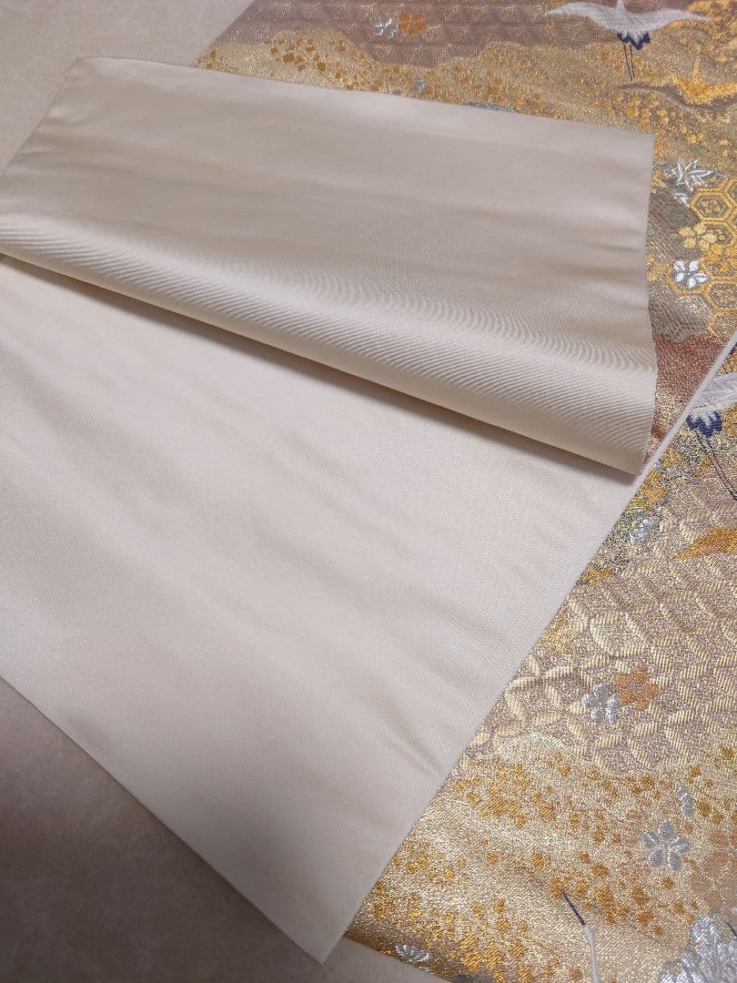 ○高級　袋帯　千羽鶴　フォーマル　正絹　鶴柄　入学式　卒業式　振袖