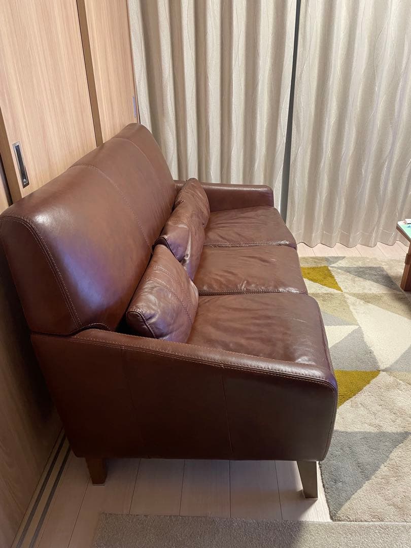 お値引きしました　unico ウニコ　廃盤　FYAYE 3シーター レザーソファ