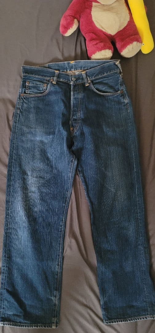 EVISUダークブルー ストレートデニム w33