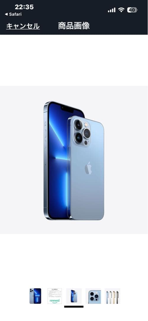 新品iPhone 13 Promax シエラブルー本体とヘビ皮幸運ケース付き