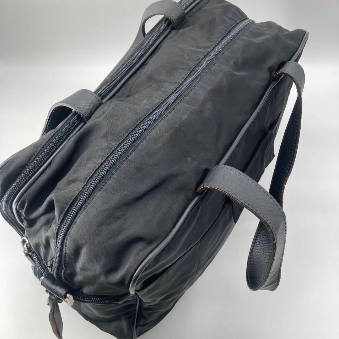 良品✨プラダ 三角ロゴ ブリーフケース ビジネスバッグ ナイロン 黒 ブラック