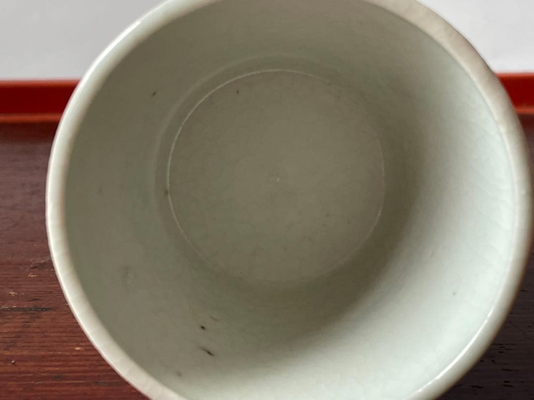 骨董　アンティーク　白磁　蕎麦猪口　古伊万里　白磁　白磁蕎麦猪口　甘手