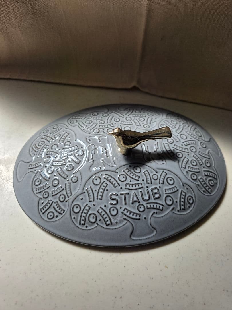 STAUB（ミナ ペルホネン）オーバルホットプレート ２３㎝　グレー