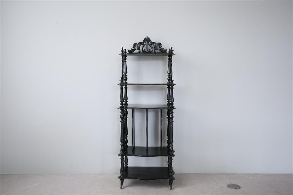 フランスアンティークナポレオン3世様式シェルフ/キャビネット飾り棚(91-235