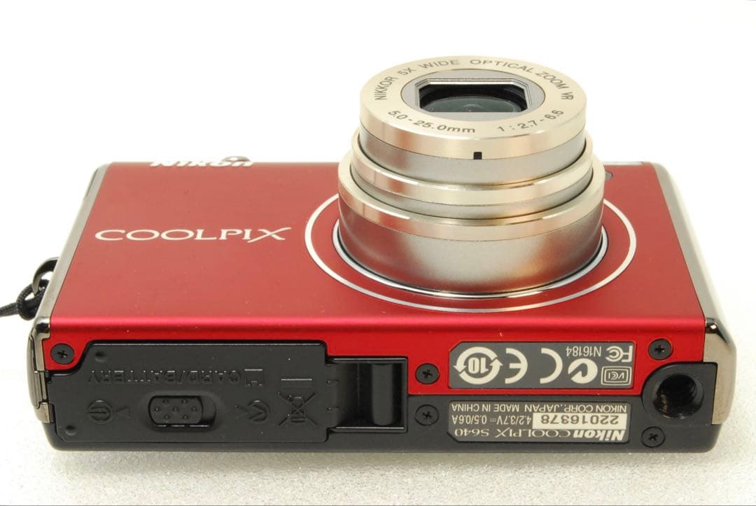 Nikon COOLPIX S640 ❤️スマホ転送 動作確認済 レッド コンデジ