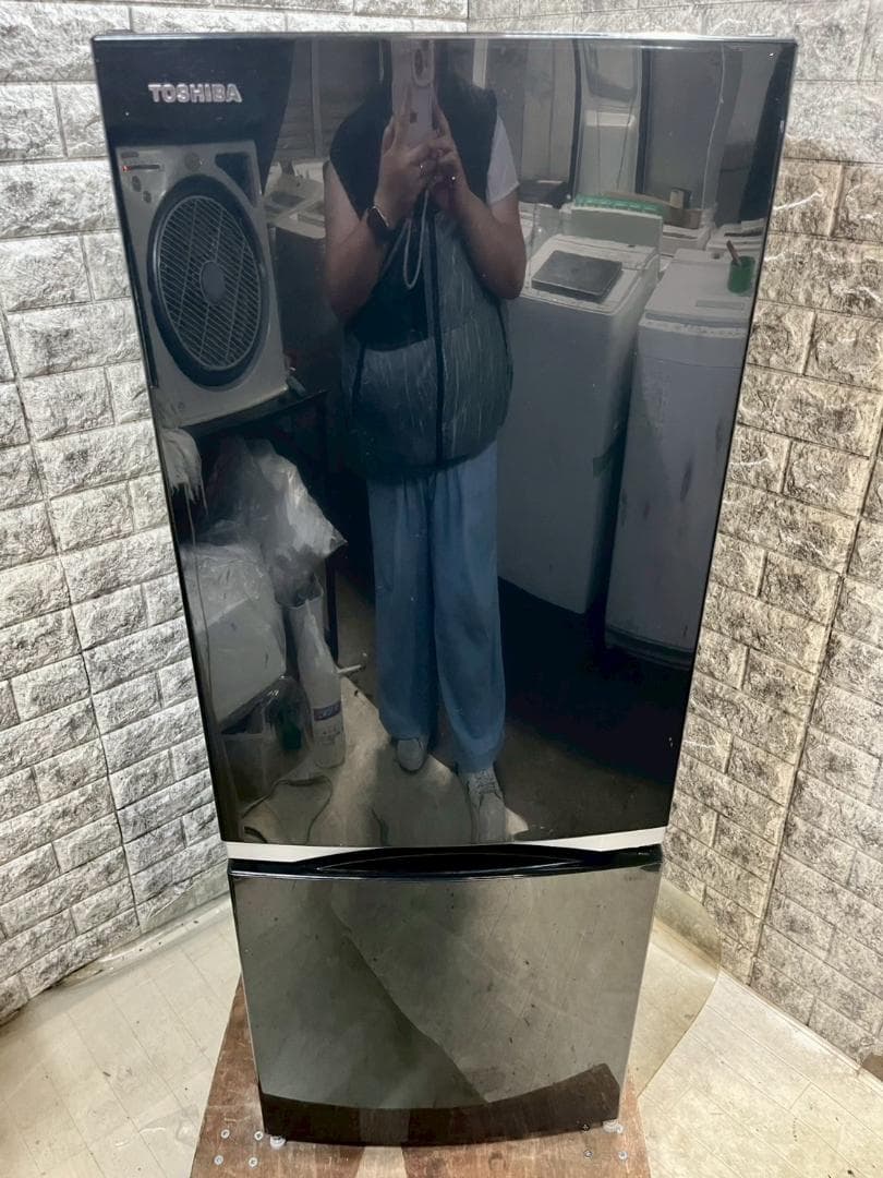 大阪送料無料★3か月保障★冷蔵庫★2018年★GR-M15BS(K)★R-101