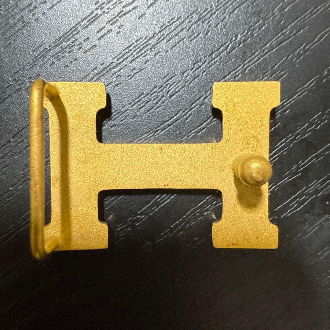 HERMES エルメス　ミニコンスタンスリバーシブルベルト60 ゴールド　美品