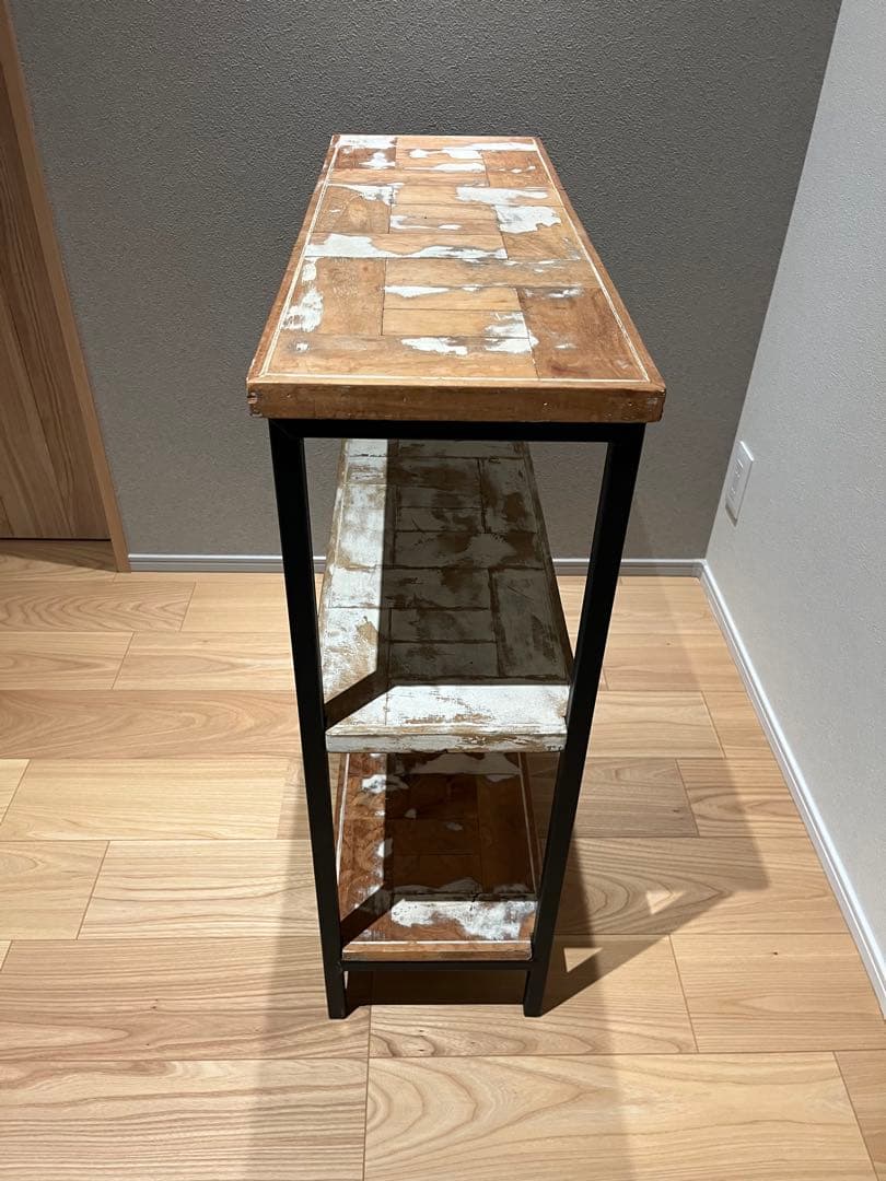 木製3段ラック・アンティークヴィンテージスタイル