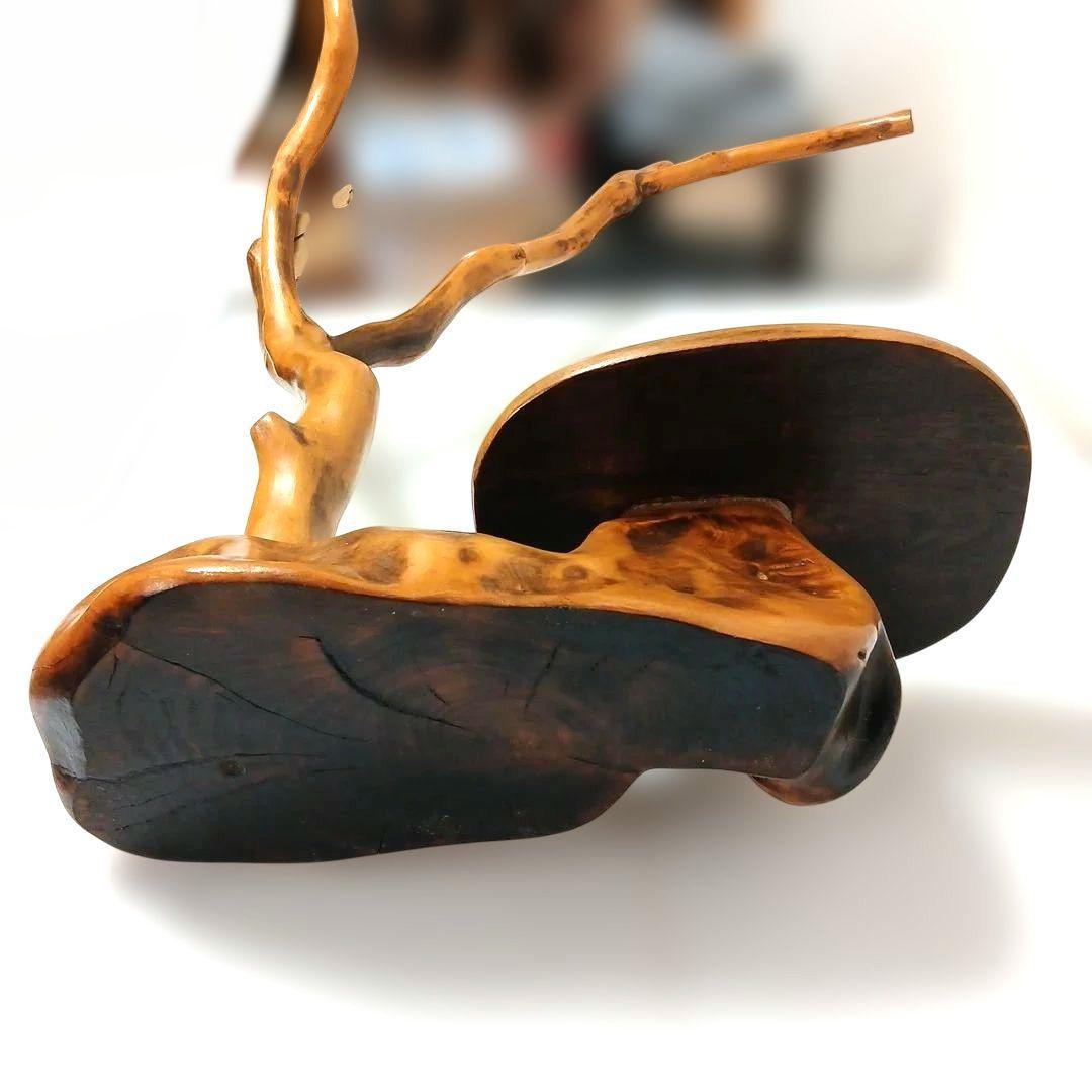 天然木 灯籠 花台 飾り台 盆栽台 置物 バードアスレチック インテリア 工芸品