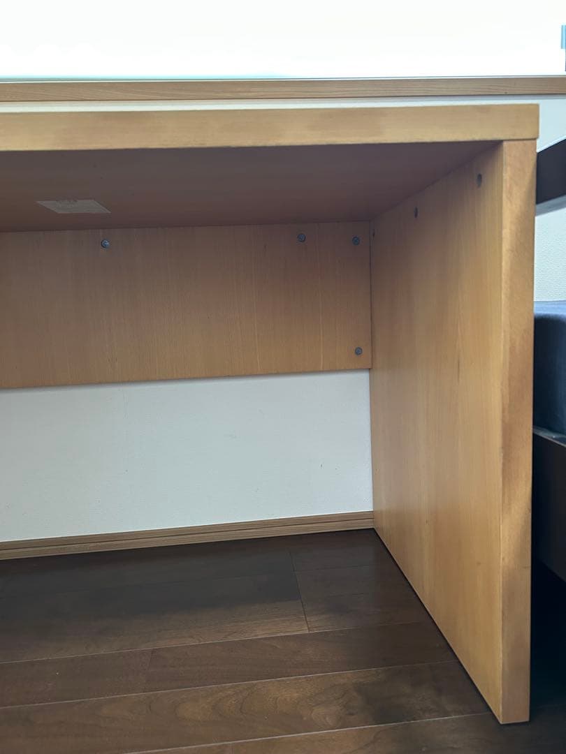 無印良品　MUJI 無垢材デスク　オーク材　コの字