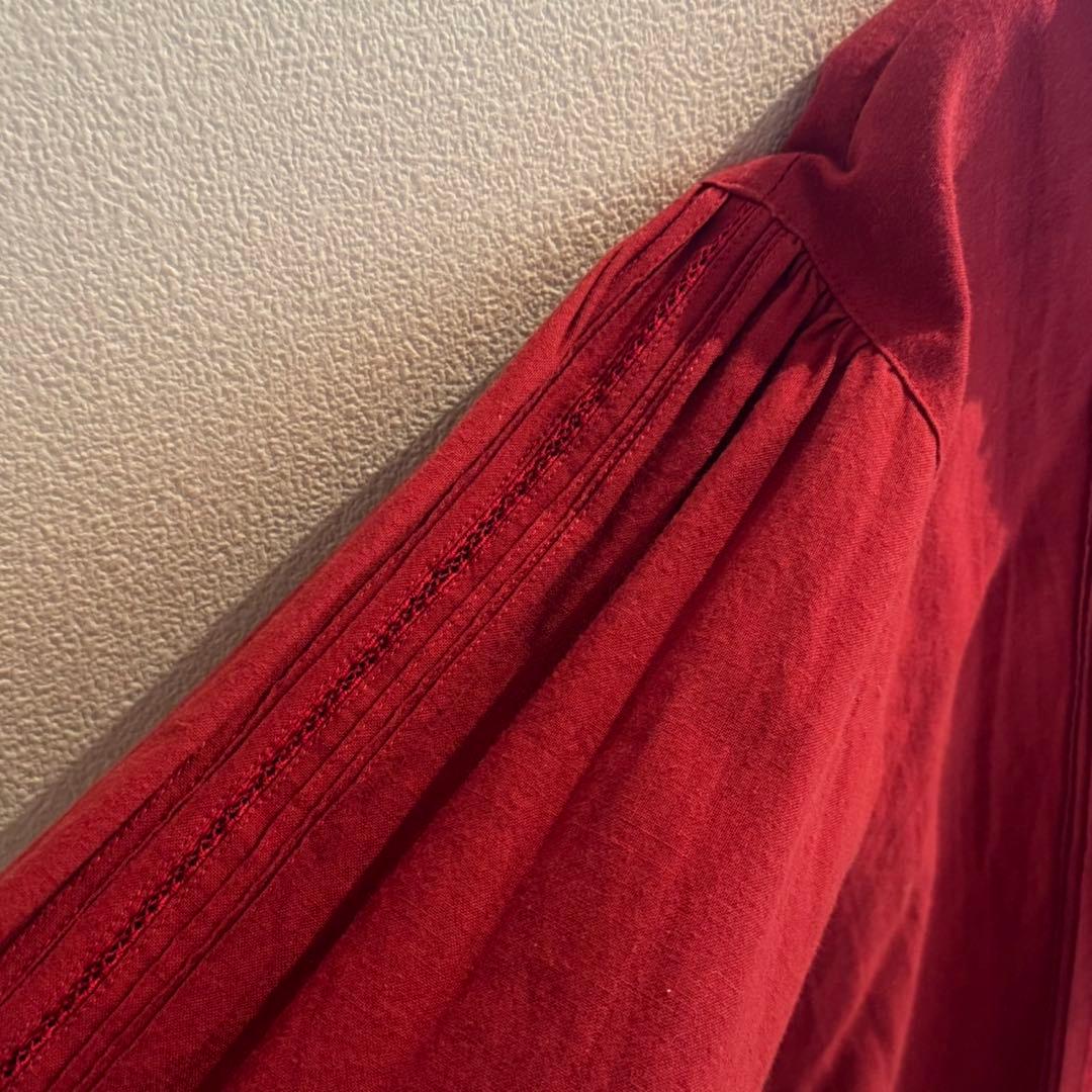 ピンクハウス　 PINK HOUSE 長袖　フリルブラウス　 赤