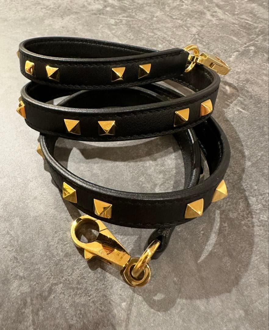 希少HERMESエルメスミニドッグカレバンドリエールスタッズショルダーストラップ