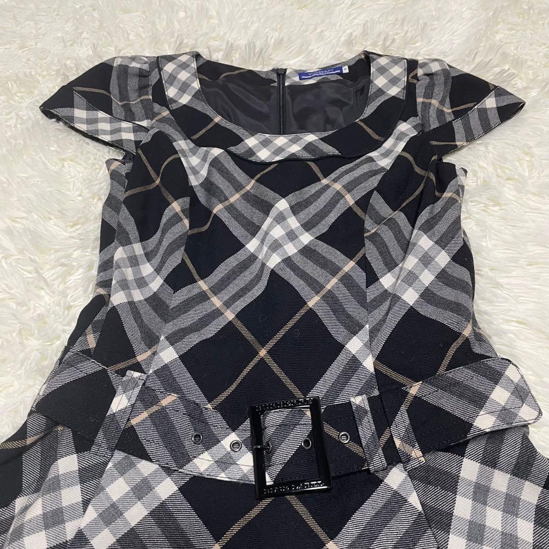 BurberryBlueLabel ワンピース　ノバチェック　腰ベルト　y2k
