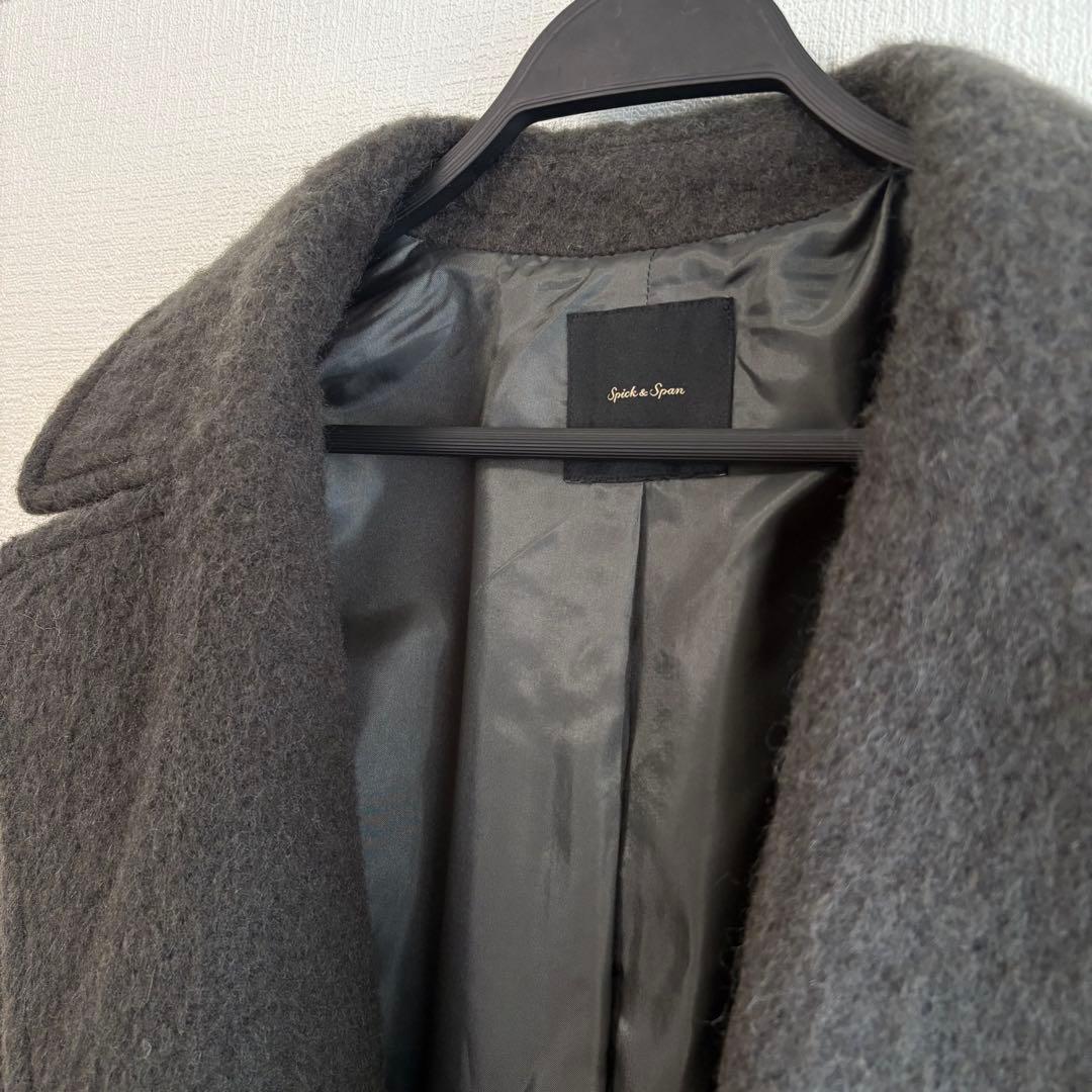 Spick & Span スピックアンドスパン ミドルシャギーコート グレー