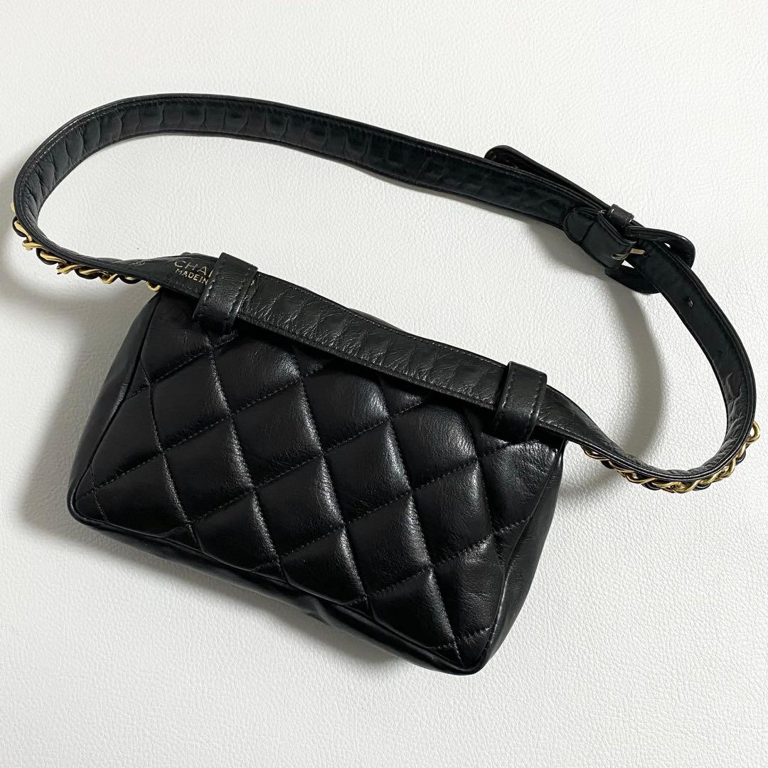 CHANEL / マトラッセ ウエストポーチ ココマーク チェーンベルト