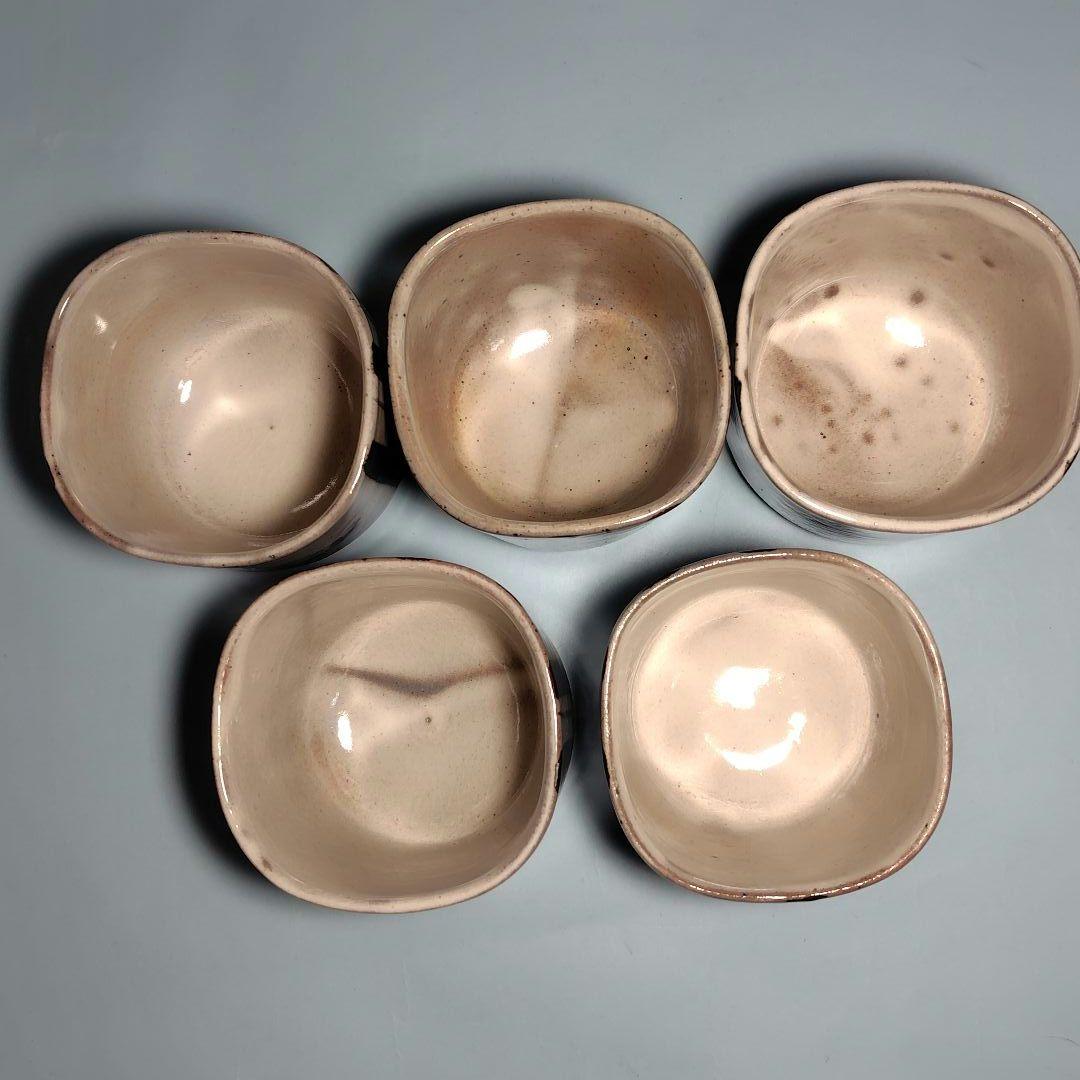 唐津絵粉引 向付 ５客組