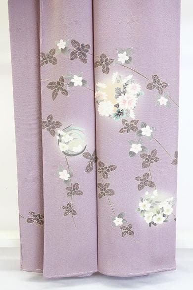 ★専用★未使用品 色留袖 紅藤 縮緬地 枝花 菊 身丈158cm フォーマル