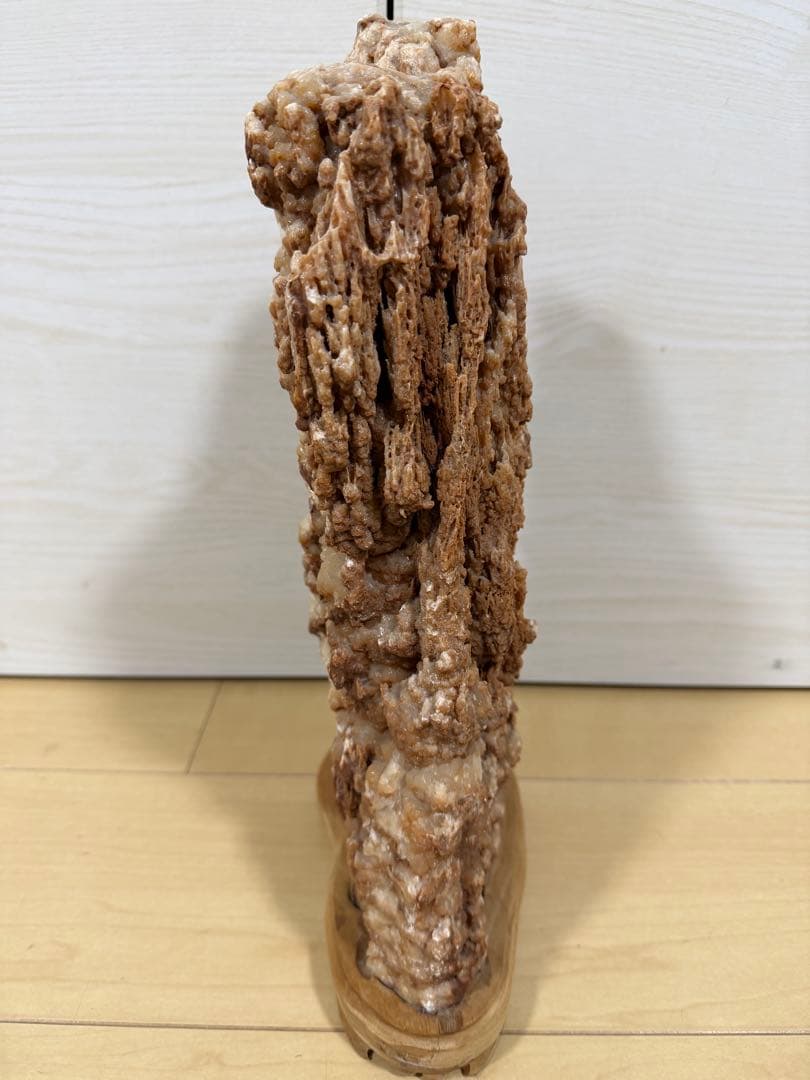 【希少】鍾乳石質 観賞石 鍾乳状天然石 カルサイト結晶塊