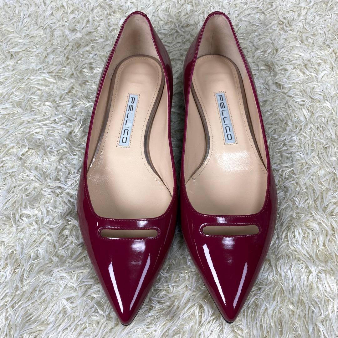 『未使用級』PELLICO ペリーコ アネッリ フラットパンプス エナメル　37