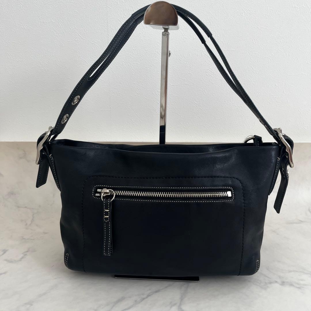 美品 コーチ レザー ワンショルダーバッグ ホーボー ブラック y2k オールド