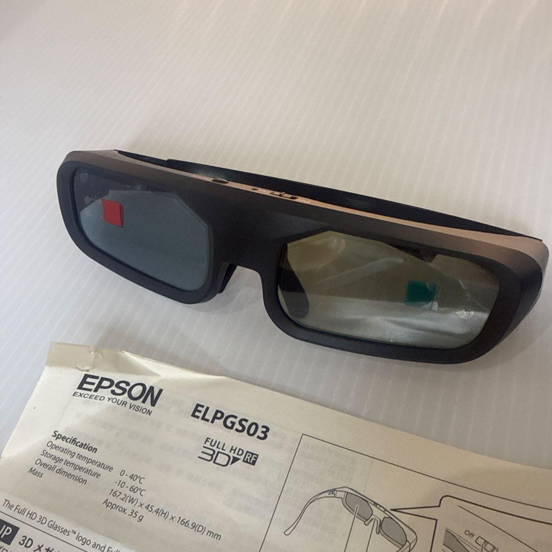 EPSON ELPGS03 3Dメガネ 2個セット プロジェクター用メガネ　♫