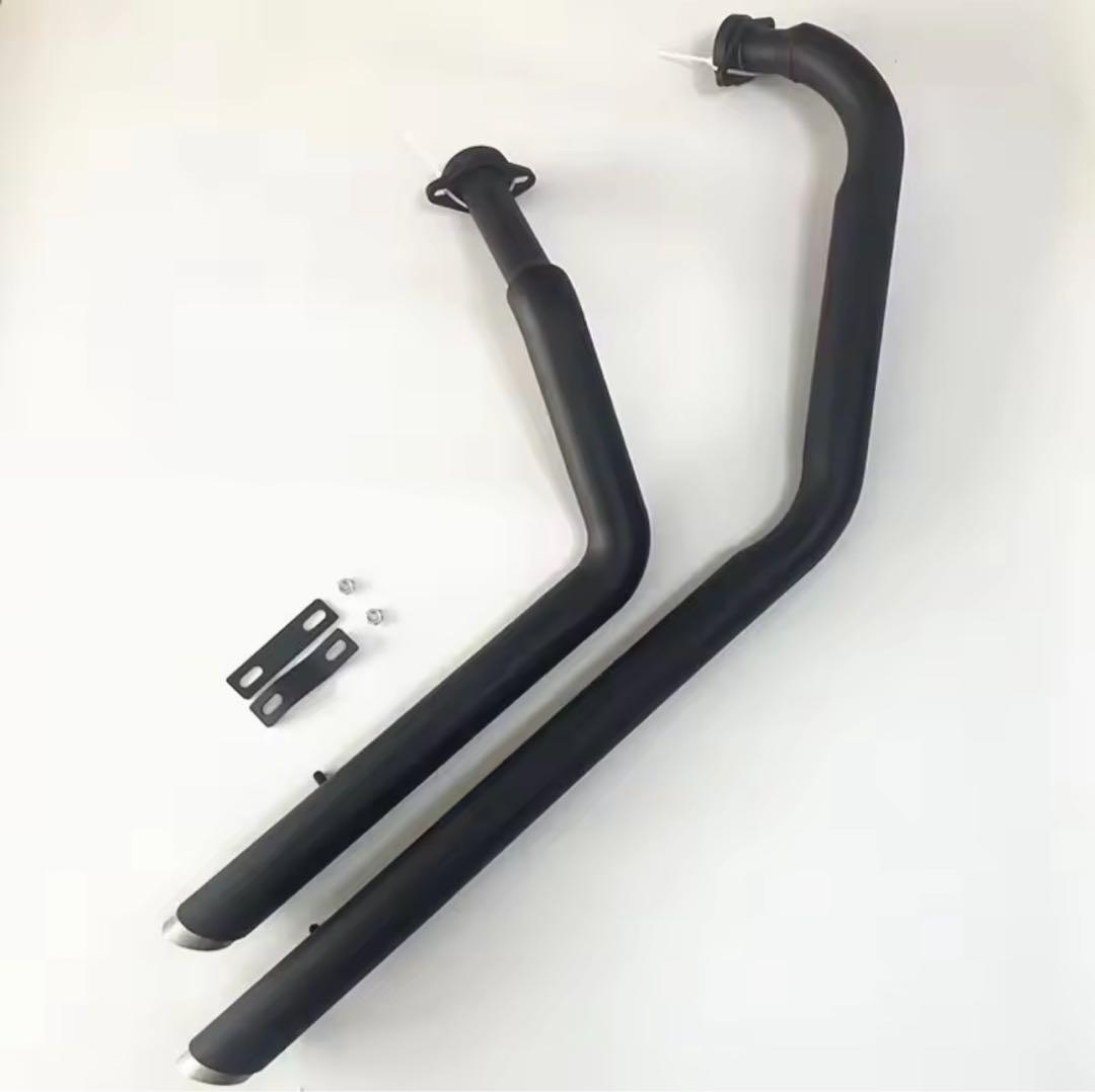 新品未使用 イントルーダークラシック　ブラック マフラー ステー有り ブルバード