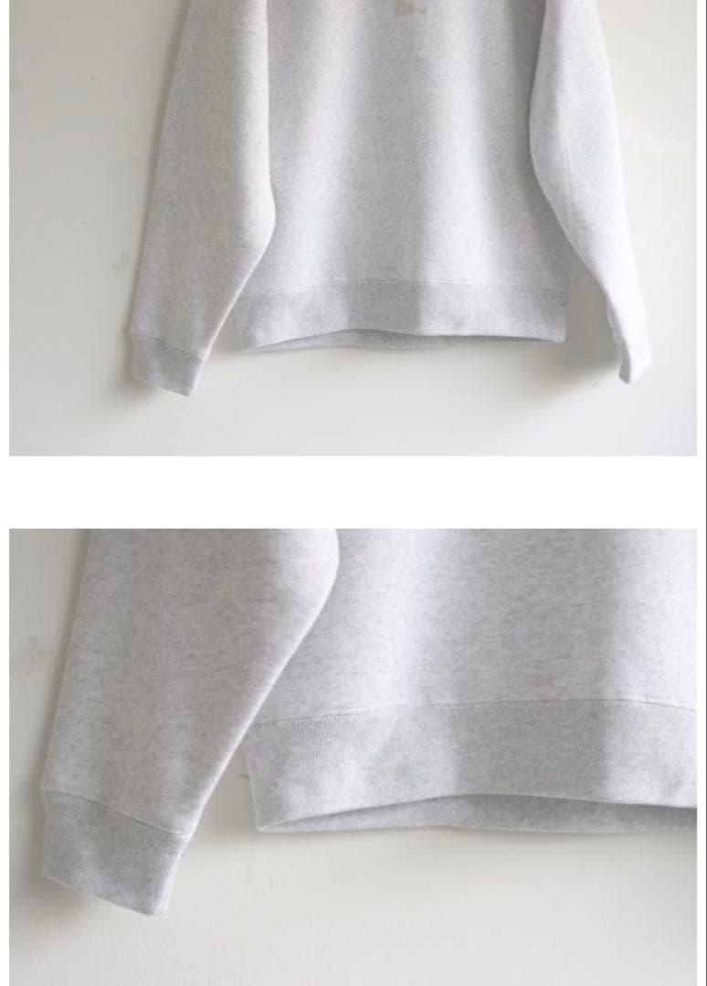 sirone/ オリジナルロゴスウェット裏起毛(アッシュホワイト)