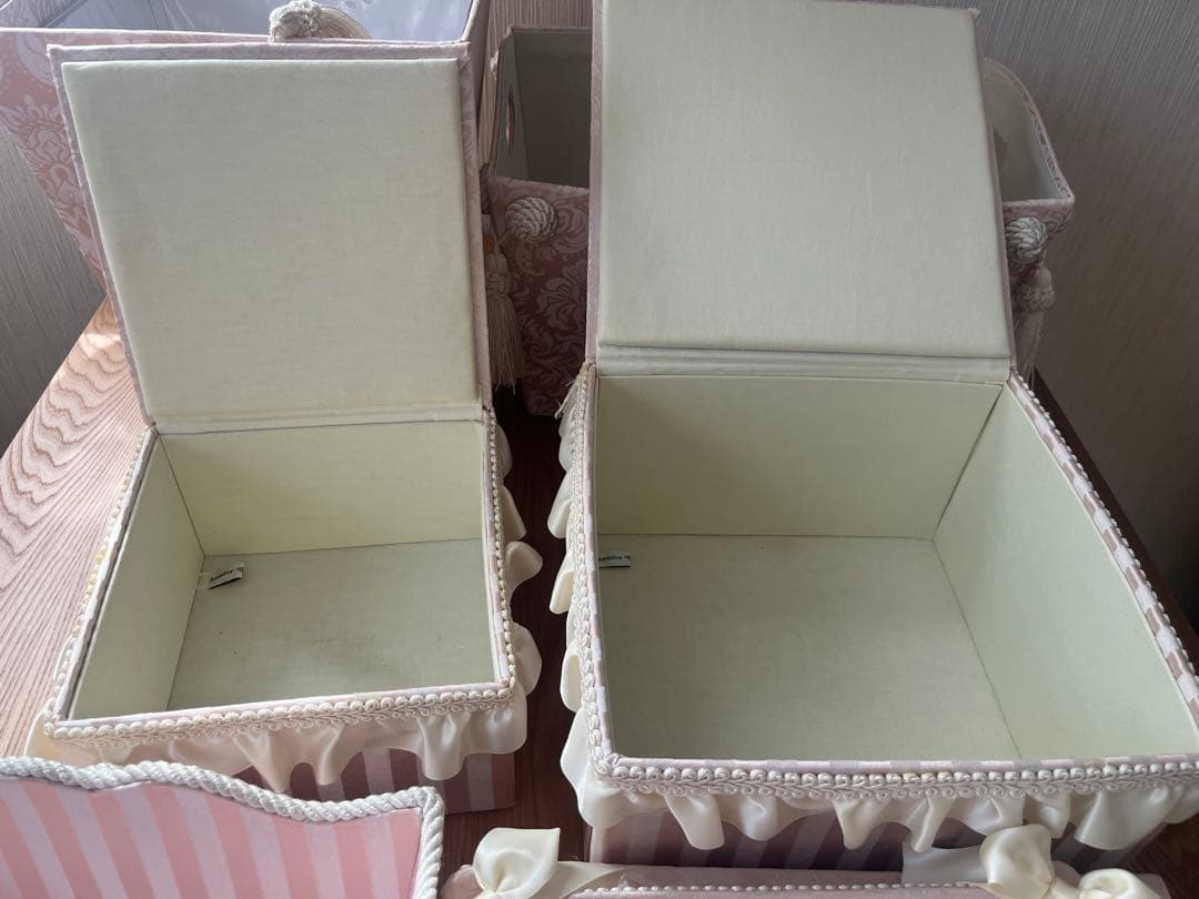 ジェニファーテイラー 小物収納ボックスセット　ピンク