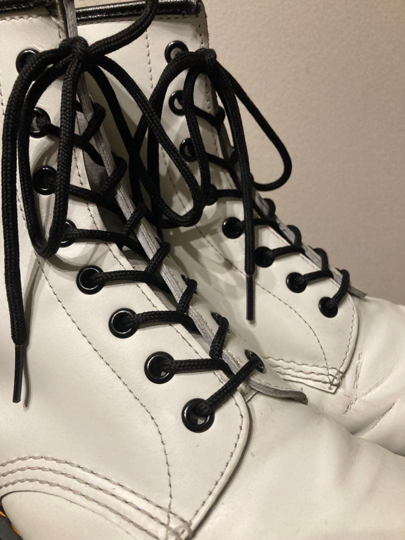 m*o様 ドクターマーチン　1460 UK9 ホワイトレザー レースアップブーツ