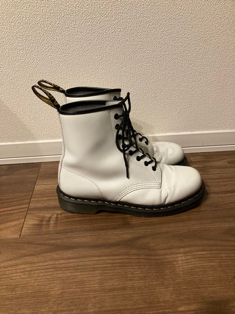 m*o様 ドクターマーチン　1460 UK9 ホワイトレザー レースアップブーツ