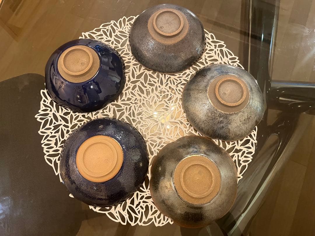 鎌田 幸二作 油滴天目等 5客セット