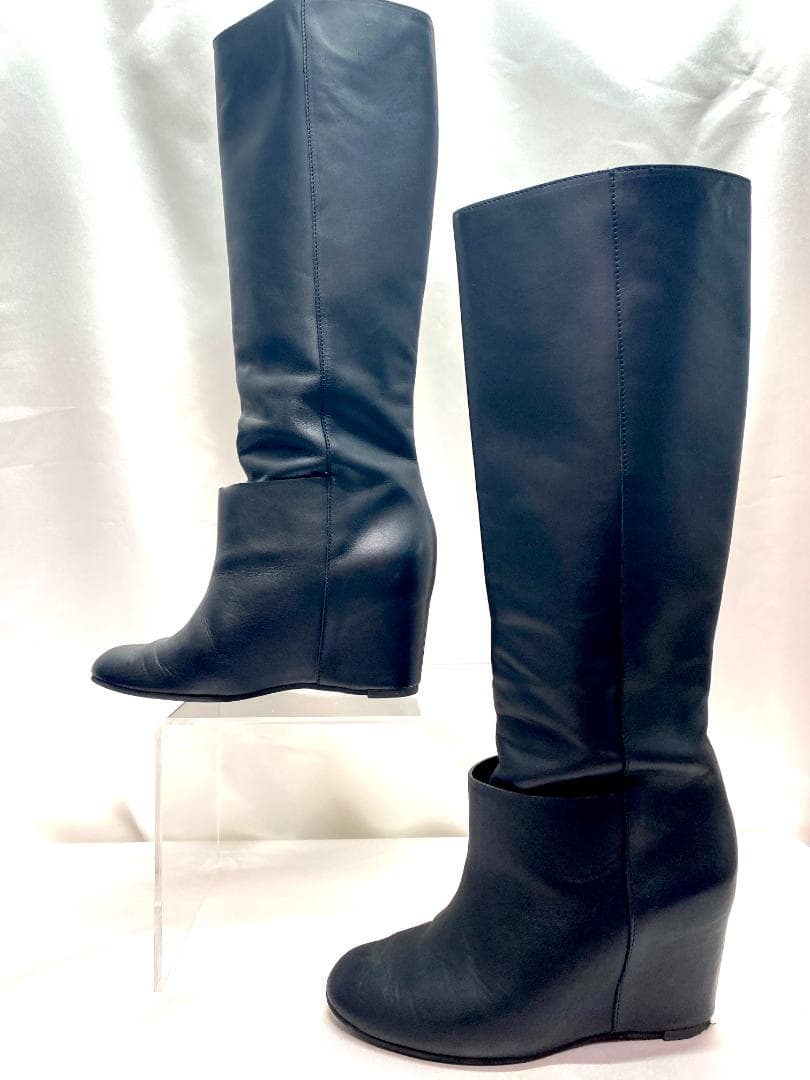 エムエムシックス メゾン マルジェラ ロングブーツ MM6 ブラック 37