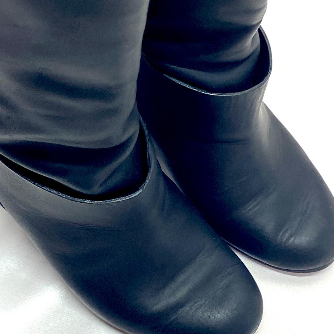 エムエムシックス メゾン マルジェラ ロングブーツ MM6 ブラック 37