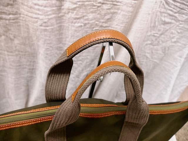 [2647]　良品　＊ダンヒル＊　ナイロンバック　旅行用鞄　カーキ