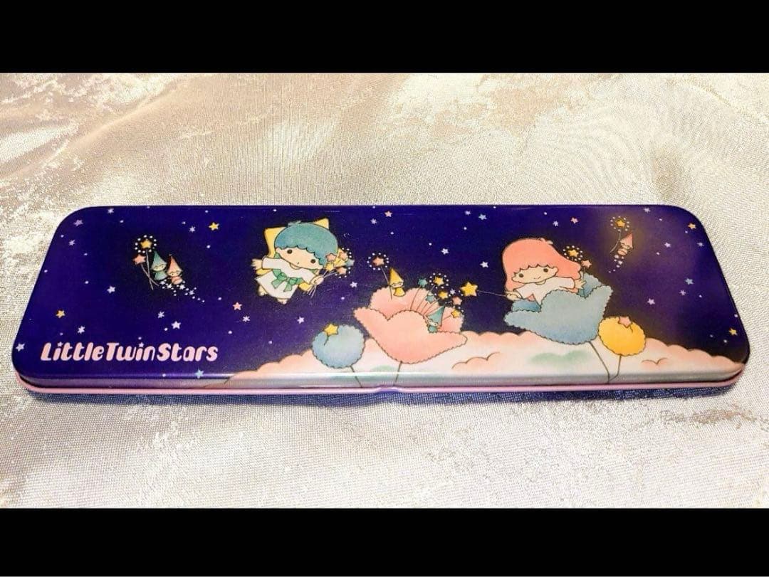 レア 1976年 初期 キキララ メタリック 筆箱 缶ペンケース サンリオ