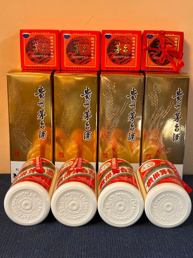 【未開栓】貴州茅台酒 マオタイ酒 天女ラベル 53% 4本組み2020〜2023