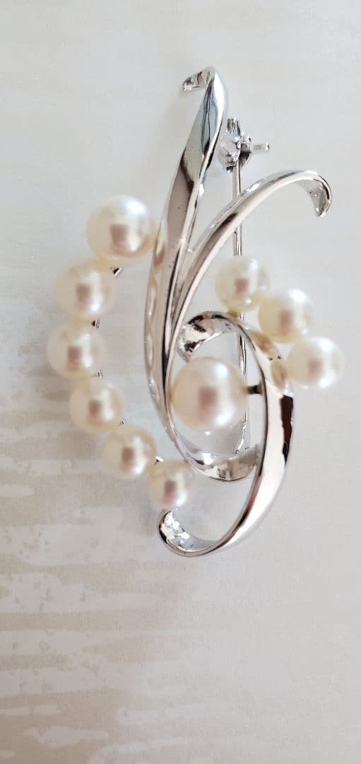 MIKIMOTO ミキモト　真珠　パール　ブローチ 10珠