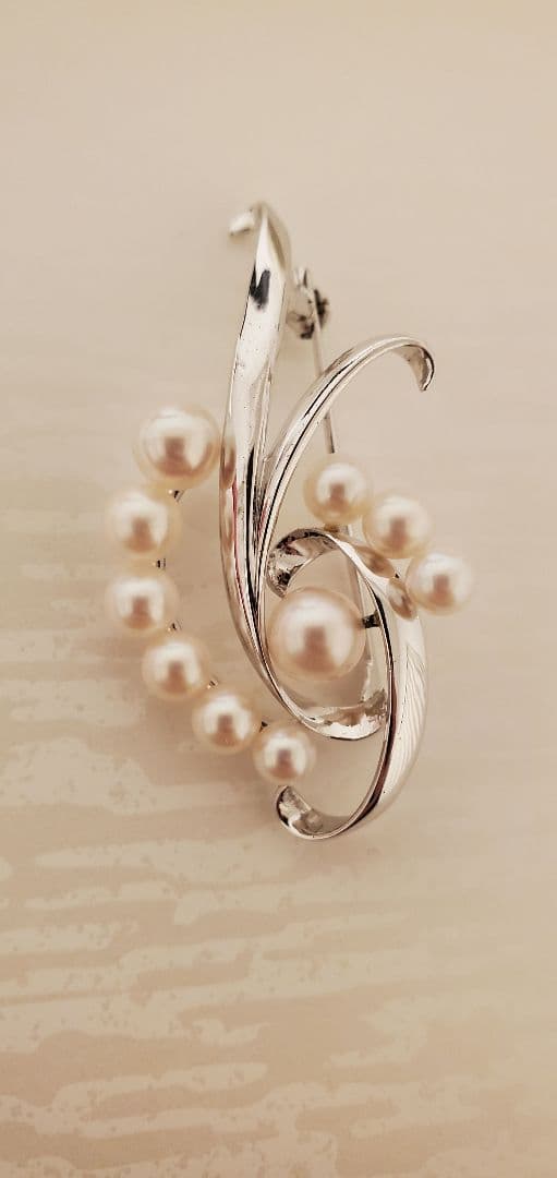 MIKIMOTO ミキモト　真珠　パール　ブローチ 10珠