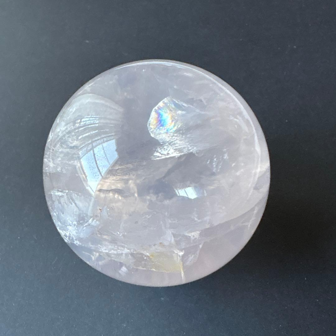モザンビーク産　透明感！スターローズクォーツスフィア　約68.5ミリ大玉