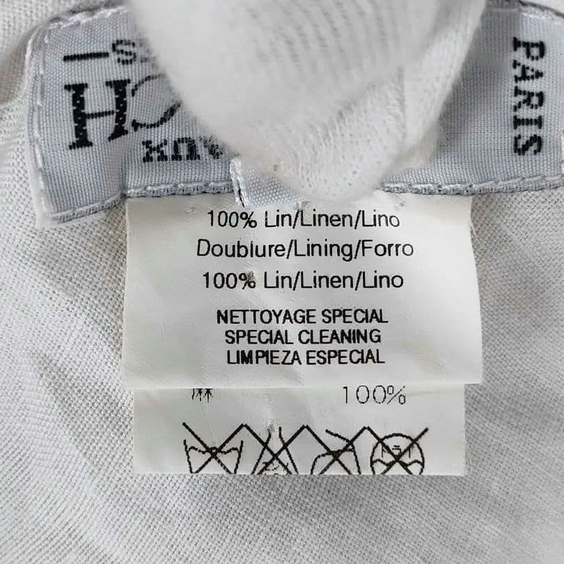 HERMES MOTSCH エルメス 麻100% ハット 59 仏製 1045